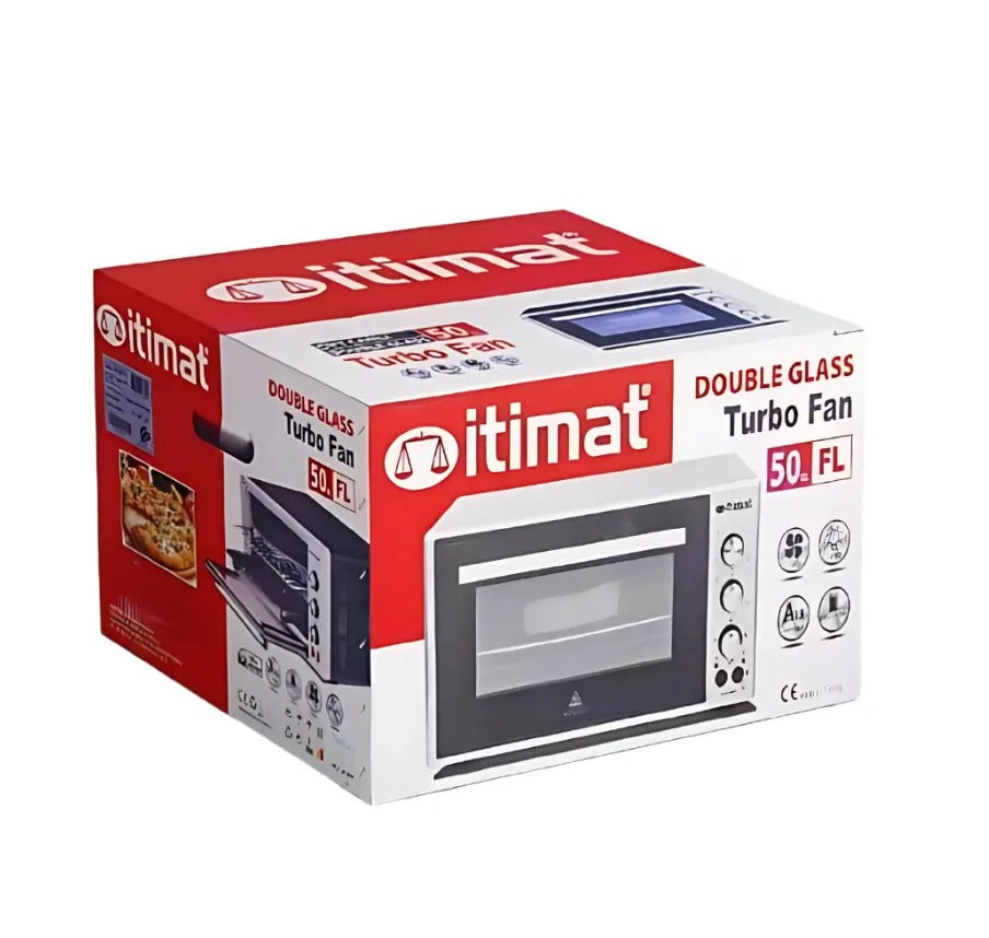 Horno 50L Itimat Turbo Fan de Acero Inoxidable y Doble Cristal