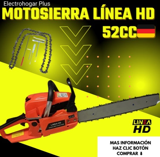 Motosierra de Gasolina 58CC 2CV - Espada 20" con Antivibración Profesional