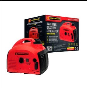 Generador Portátil KRAFTMULLER 1800W/2000W Gasolina - Bajo Consumo con Repuestos