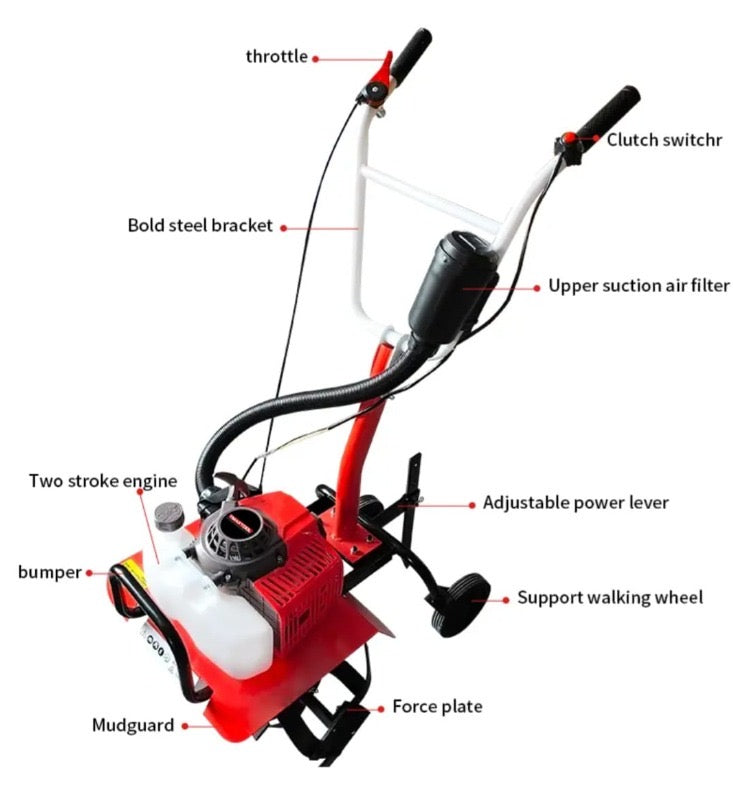 Motoazada de Gasolina 63CC - Potente y Compacta con Servicio Postventa Real