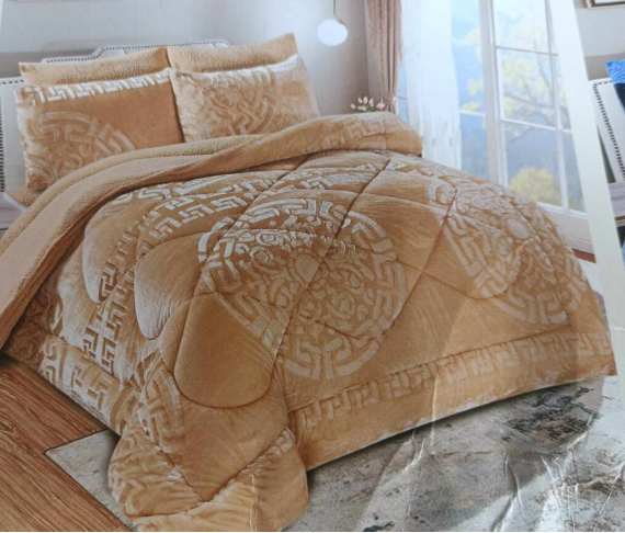 Edredón de Terciopelo у Borreguito - Lujo, Calidez у Comodidad 5 Pcs