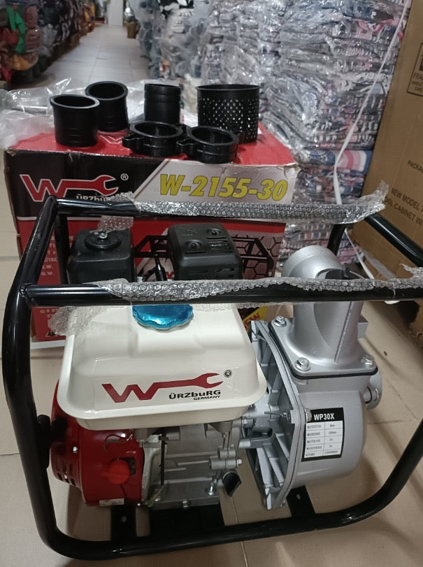 Bomba de Agua Ürzburg W-2155-30 - 6.5HP Motor 4 Tiempos 1200L/min