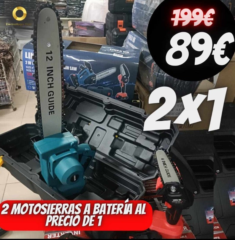 Pack 2×1 Motosierras Eléctricas LINEA HD - Potencia y Versatilidad Profesional