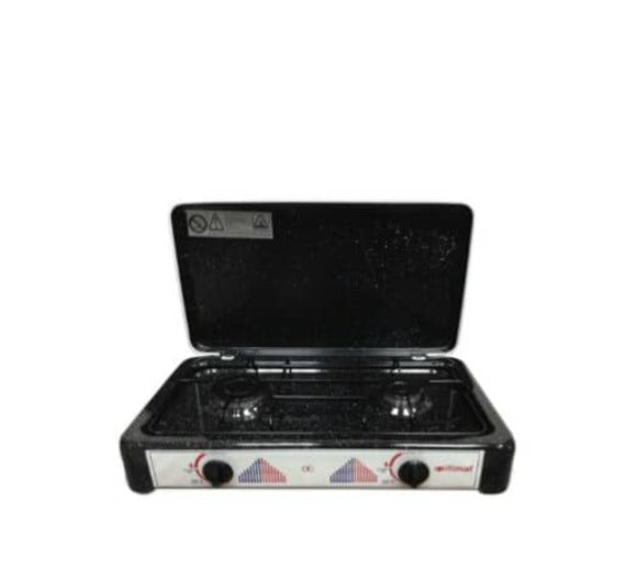 Hornilla de Gas 2 Fuegos Itimat - Portátil con Tapa