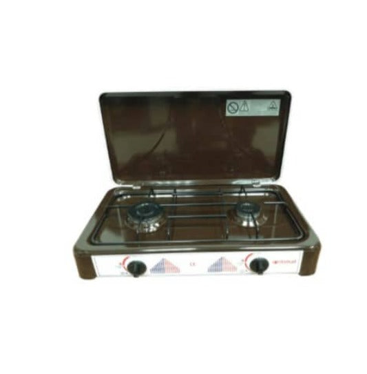 Hornilla de Gas 2 Fuegos Itimat - Portátil con Tapa