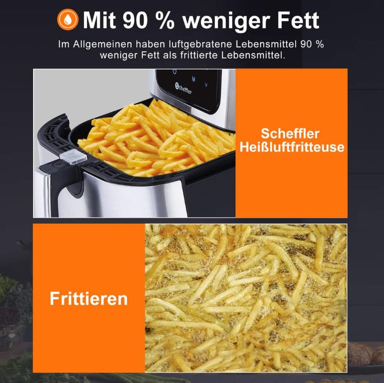 Freidora Sin Aceite 1800W - Air Fryer 5.5L con 7 Programas