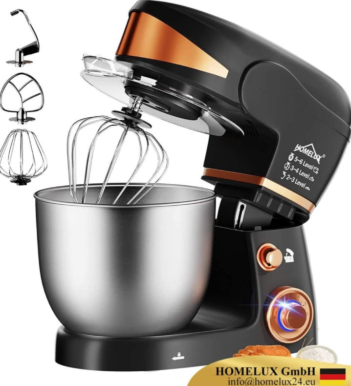 Amasadora HOMELUX 5 Litros 2000W - Amasa, Bate, Mezcla