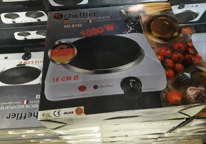 Hornillo Eléctrico Scheffler AD-S102 1000W - Cocina Placa Portátil