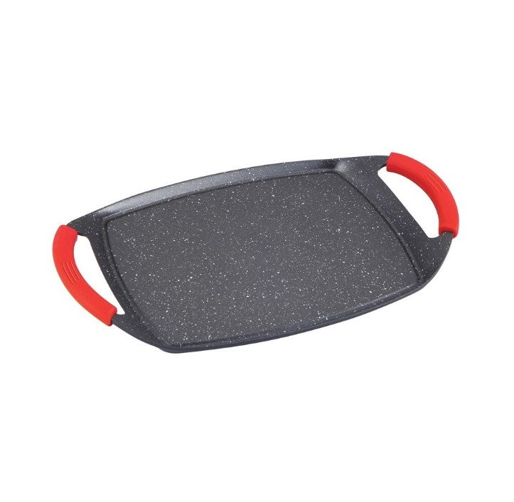 Plancha de Asar Tipo Piedra 47cm - Antiadherente Premium