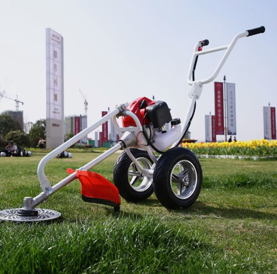 Desbrozadora KraftMuller 52cc - Con Ruedas Remolque y Embrague Hierro